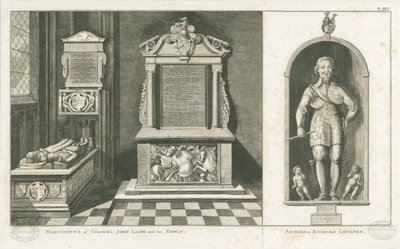 Wolverhampton - Monumenten van Kolonel John Lane en Admiraal Richard Leveson door Stebbing Shaw