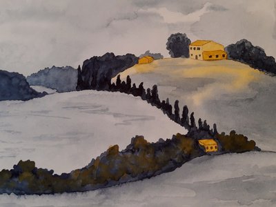 Toscane in twee kleuren door Steegs Art Karin