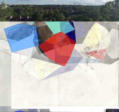 Geometrisch stadslandschap door Stefan Fransson