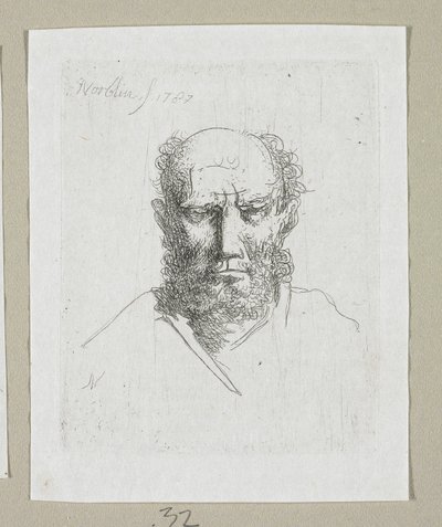 Hoofd van een oude man door Stefan Juliusz Norblin de la Gourdaine