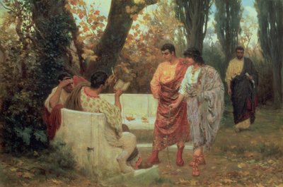 De Romeinse dichter Catullus leest zijn gedicht voor door Stefan Vladislavovich Bakalowicz