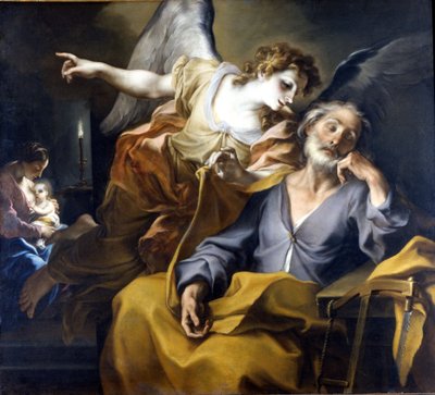De droom van Jozef (1708) (detail) door Stefano Maria Legnani