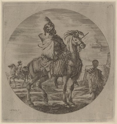 Een zwarte ruiter door Stefano della Bella