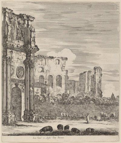 Boog van Constantijn, 1656 door Stefano della Bella