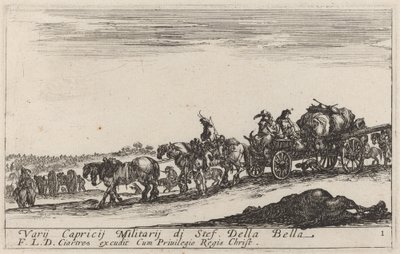 Bagagetrein, ca. 1641 door Stefano della Bella