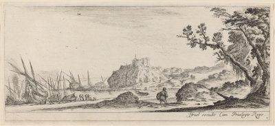 Boten aan de kust door Stefano della Bella
