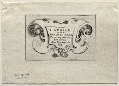 Caprices: Titelpagina door Stefano della Bella