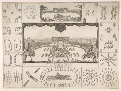 Carrousel in Florence voor het huwelijk van groothertog Ferdinand II, 1637 door Stefano della Bella