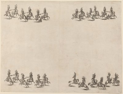 Ruiters Vechten met Zwaarden, 1652 door Stefano della Bella