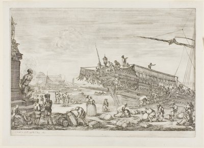 Het veranderen van een galei van de Orde van Sint Stefanus door Stefano della Bella