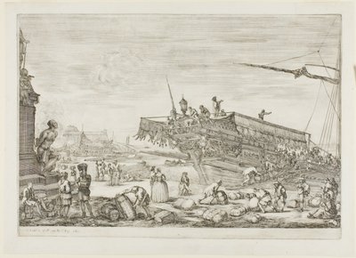 Het veranderen van een galei van de Orde van Sint Stefanus door Stefano della Bella
