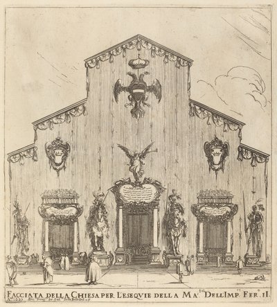 Gevel van de kerk van San Lorenzo, Florence door Stefano della Bella