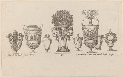 Fantastische Vazen, waarschijnlijk 1646 door Stefano della Bella