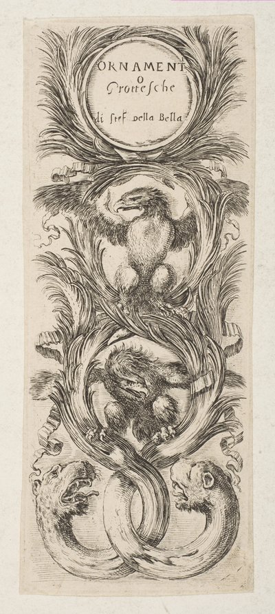 Frontispice: Ornamenti o Grottesche, ca. 1653 door Stefano della Bella