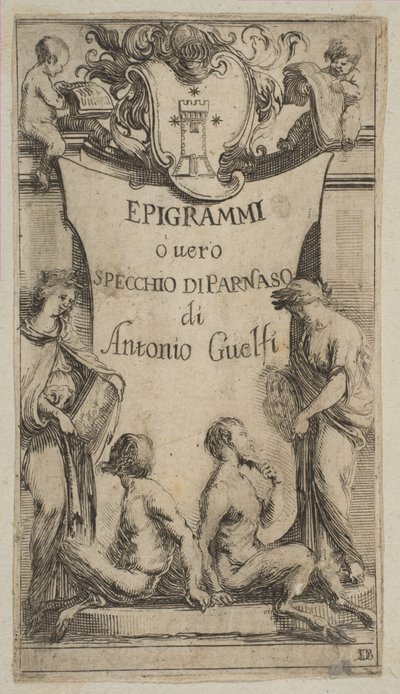 Frontispice voor Epigrammi de Guelfi, ca. 1636 door Stefano della Bella