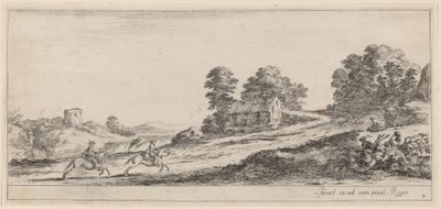 Galopperende ruiters, in of voor 1647 door Stefano della Bella