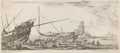 Havenzicht door Stefano della Bella