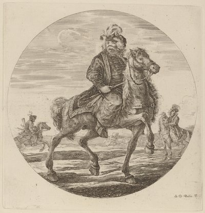 Hongaarse cavalerist door Stefano della Bella