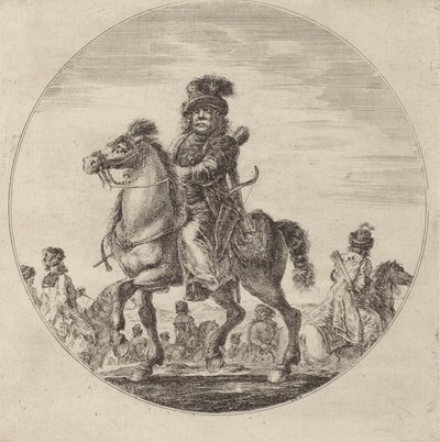 Hongaarse ruiter door Stefano della Bella