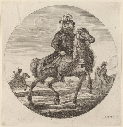Hongaarse Ruiter door Stefano della Bella