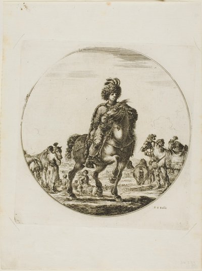 Hongaarse ruiter door Stefano della Bella