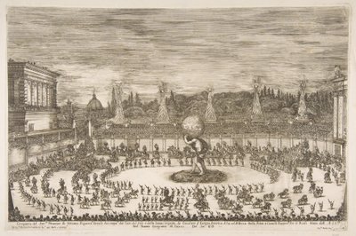Il Mondo Festeggiante: Toegang van Cosimo III de Medici, 1661 door Stefano della Bella