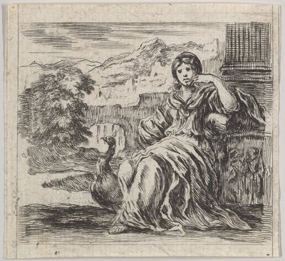 Juno, uit Het spel van de mythologie Jeu de la Mythologie door Stefano della Bella