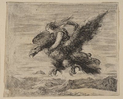 Jupiter en Ganymedes, uit Spel van Mythologie, 1644 door Stefano della Bella