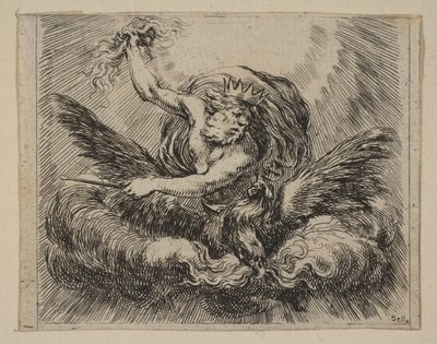 Jupiter, uit Spel van Mythologie door Stefano della Bella