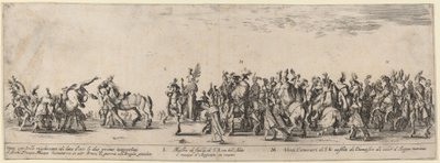 Meester van de stallen van Zijne Excellentie en twintig bedienden, 1633 door Stefano della Bella