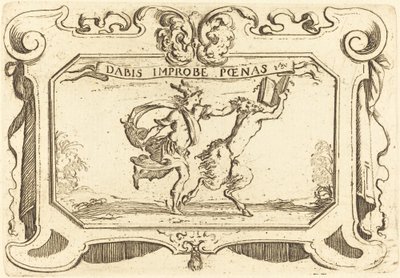 Mercurius achtervolgt een sater met een boek door Stefano della Bella