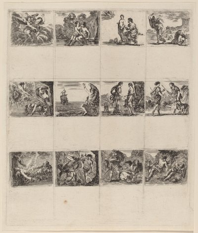 Mythologische speelkaarten, 1644 door Stefano della Bella
