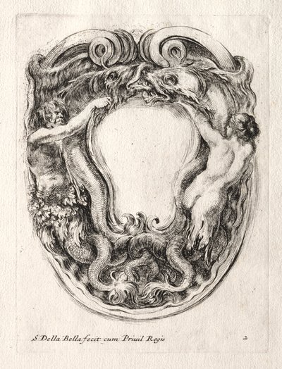 Nieuw Model voor een Cartouche door Stefano della Bella