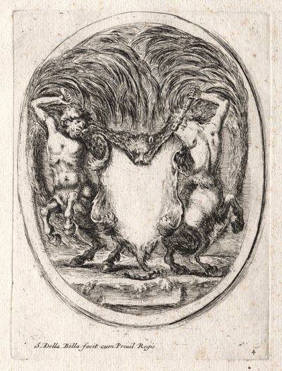 Nieuw Model voor een Cartouche door Stefano della Bella