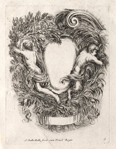 Nieuw Model voor een Cartouche door Stefano della Bella