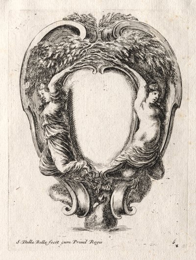 Nieuw Model voor een Cartouche door Stefano della Bella