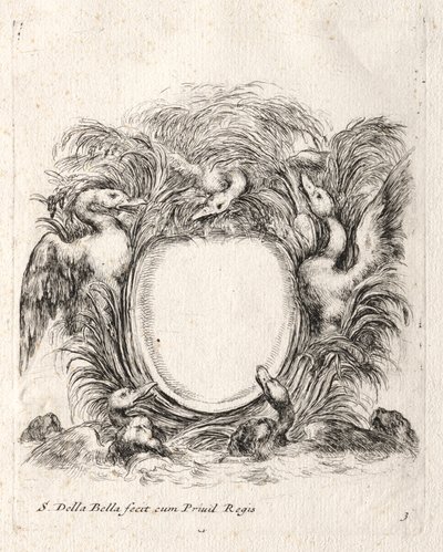 Nieuw Model voor een Cartouche, 1647 door Stefano della Bella