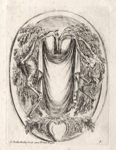 Nieuw Model voor een Cartouche, 1647 door Stefano della Bella