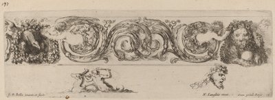Ornamentale Fries met Adelaar en Leeuw Versierd door Kinderen, waarschijnlijk 1648 door Stefano della Bella