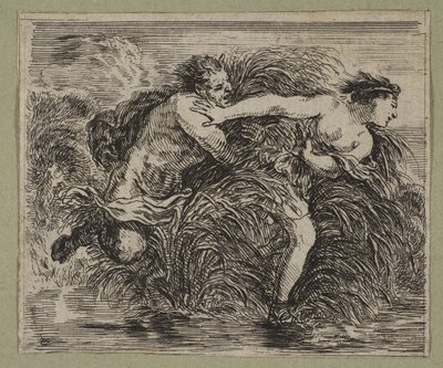 Pan en Syrinx, 1644 door Stefano della Bella