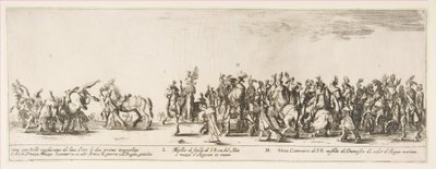 Deel van de ingang van de Poolse legatie L en M, 1633 door Stefano della Bella