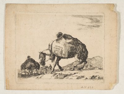 Plaat 1: een pakpaard, uit 