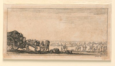 Plaat 8, uit "Desseins de Queleques Conduites de Troupes, Canons, et Ataques de Villes" door Stefano della Bella
