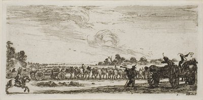 Plaat Drie uit Tekeningen van Verschillende Bewegingen door Soldaten door Stefano della Bella
