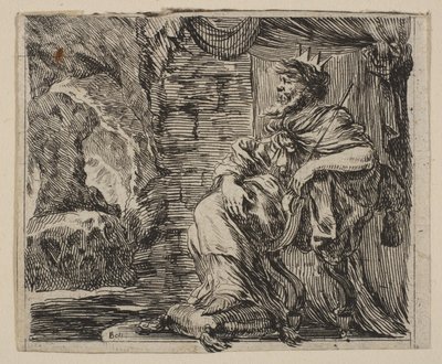 Pluto, uit Spel van Mythologie Jeu de la Mythologie, 1644 door Stefano della Bella