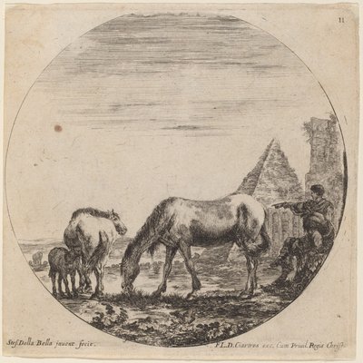Piramide van Caius Cestius door Stefano della Bella