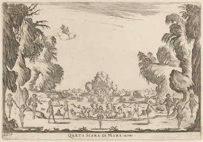 Quarta Scena di Mare, 1637 door Stefano della Bella