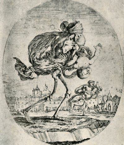 Reproductie van ets uit Set van Vijf Doden, door Stefano della Bella, 1906 door Stefano della Bella