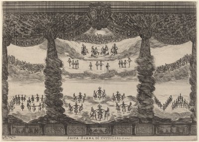 Sesta Scena di Tutto Cielo, 1637 door Stefano della Bella