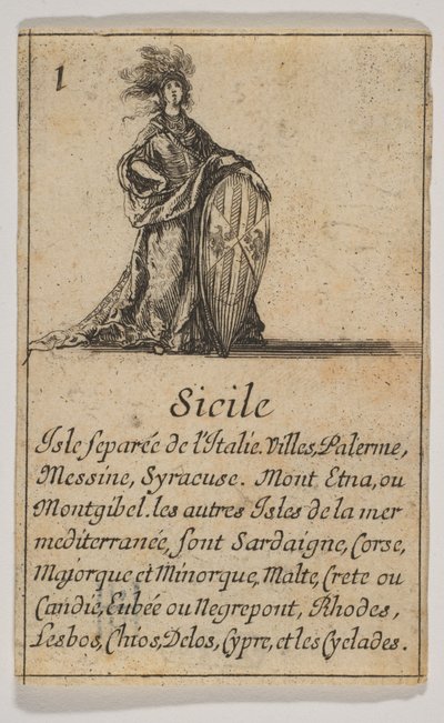 Sicilië, 1644 door Stefano della Bella